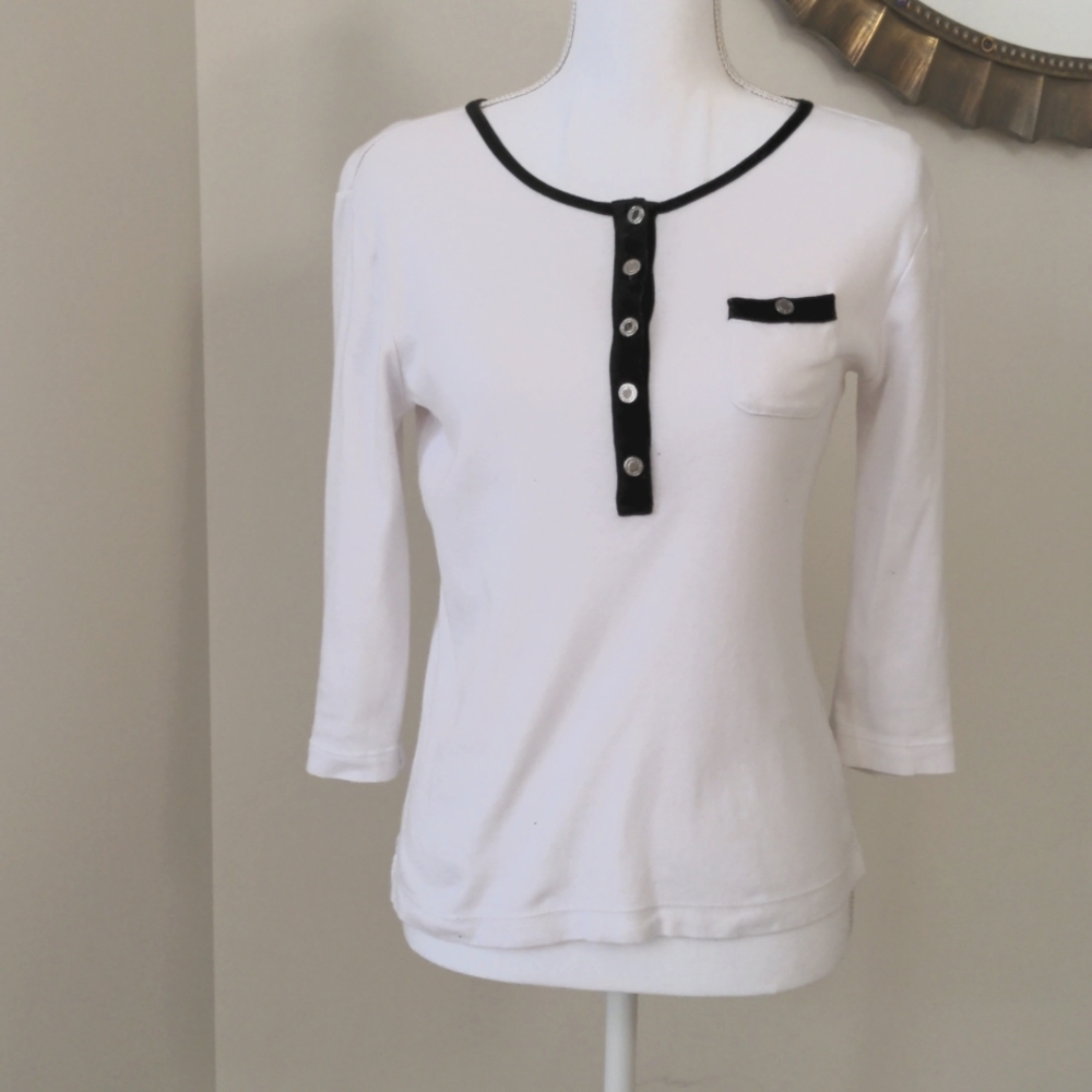 Small black and white Lauren Ralph Lauren long sleeve shirt